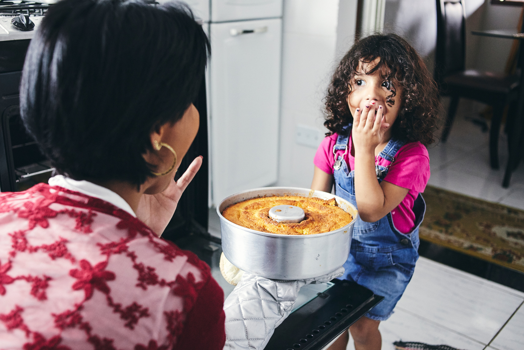 Mom and Kid Baking
