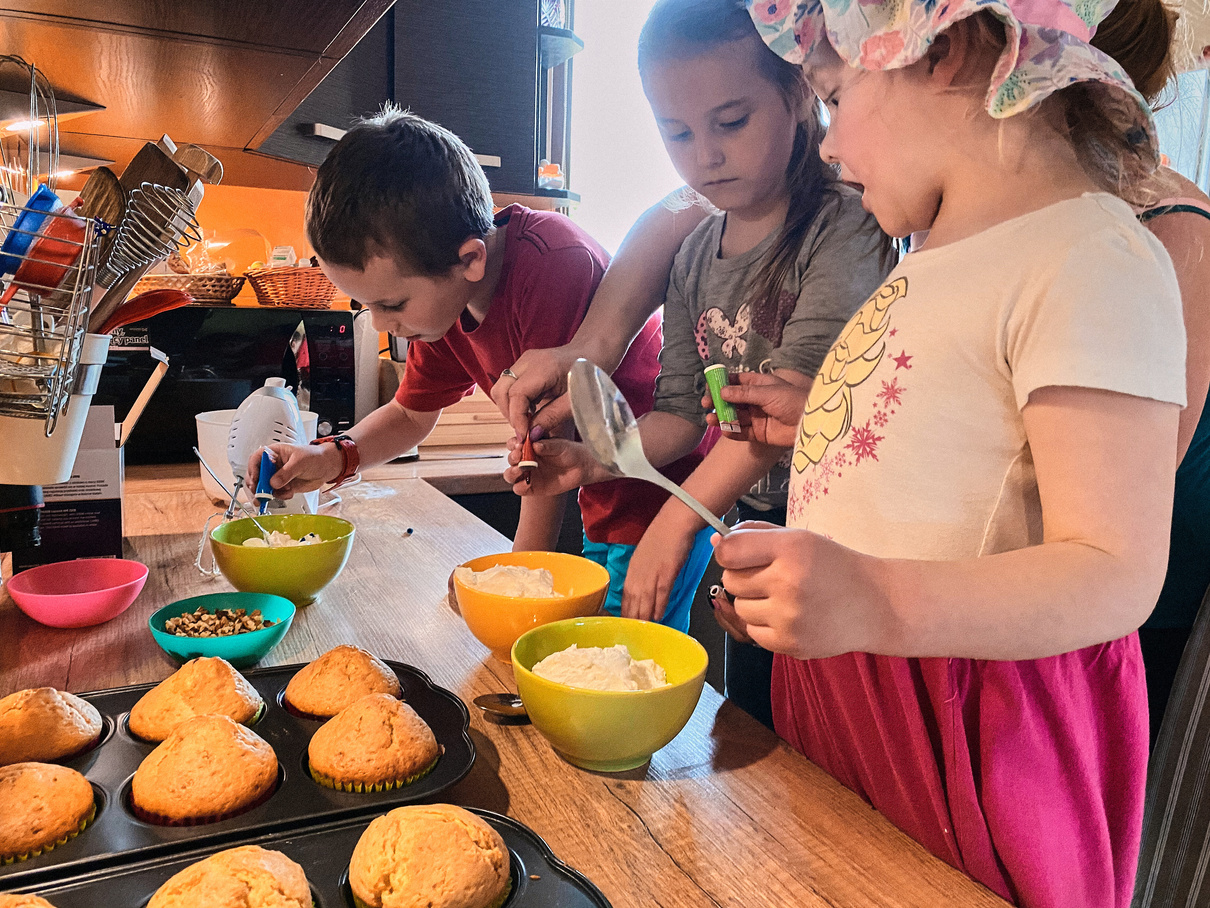 Children Baking Cupcakes